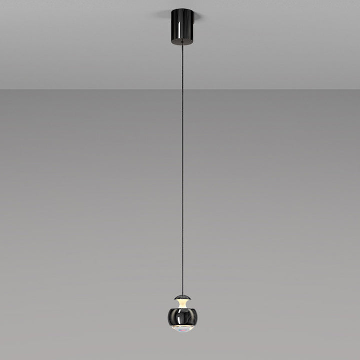 Suspension LED Moderne Minimaliste en Acrylique et Fer avec Orbe Élévable pour Salon 