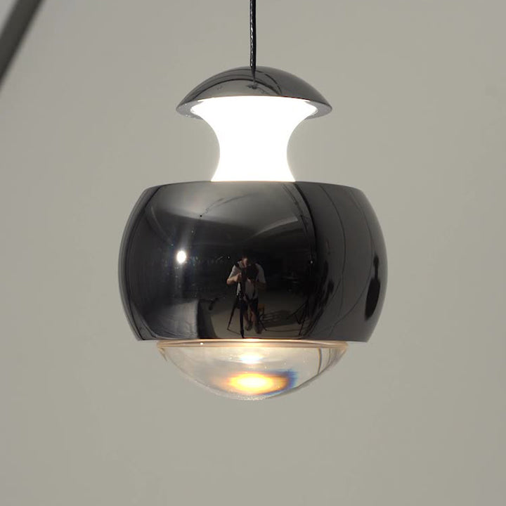 Suspension LED Moderne Minimaliste en Acrylique et Fer avec Orbe Élévable pour Salon 
