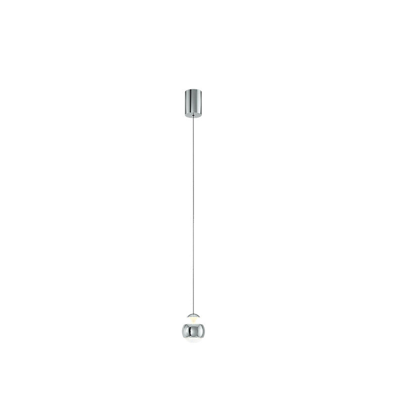 Suspension LED Moderne Minimaliste en Acrylique et Fer avec Orbe Élévable pour Salon 