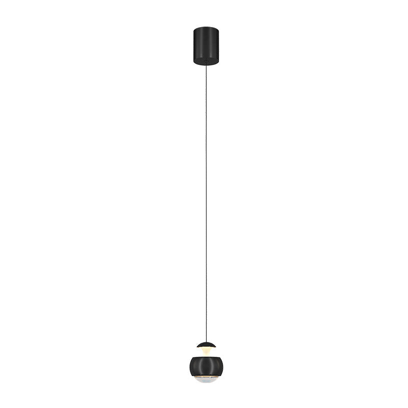 Suspension LED Moderne Minimaliste en Acrylique et Fer avec Orbe Élévable pour Salon 