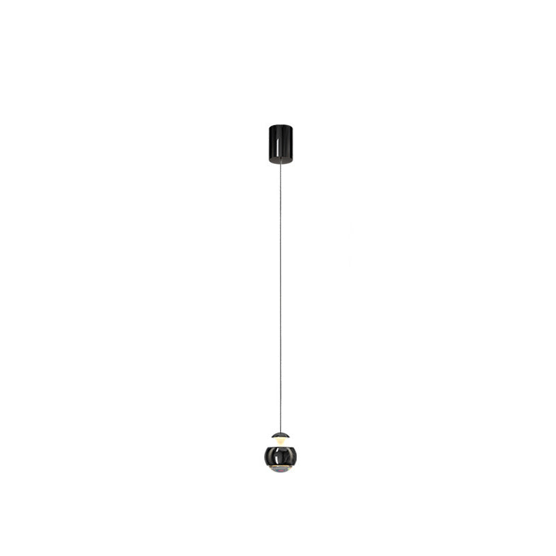 Suspension LED Moderne Minimaliste en Acrylique et Fer avec Orbe Élévable pour Salon 