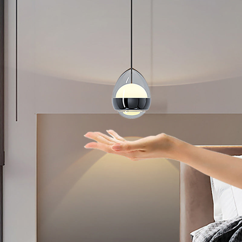 Suspension LED Moderne Minimaliste en Acrylique et Fer avec Orbe Élévable pour Salon 