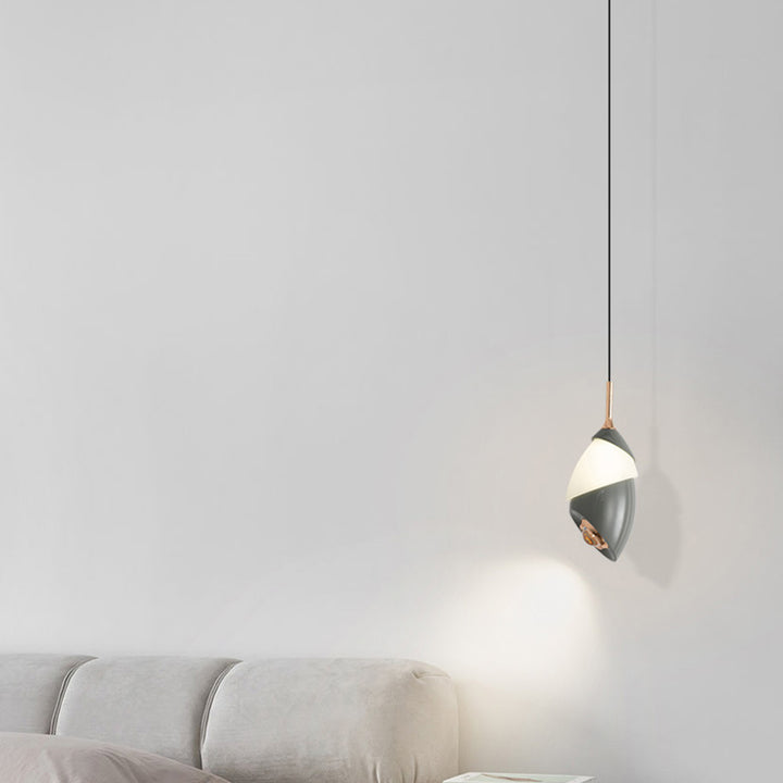 Lustre LED en acrylique et aluminium rond, minimaliste moderne et relevable, pour salon 