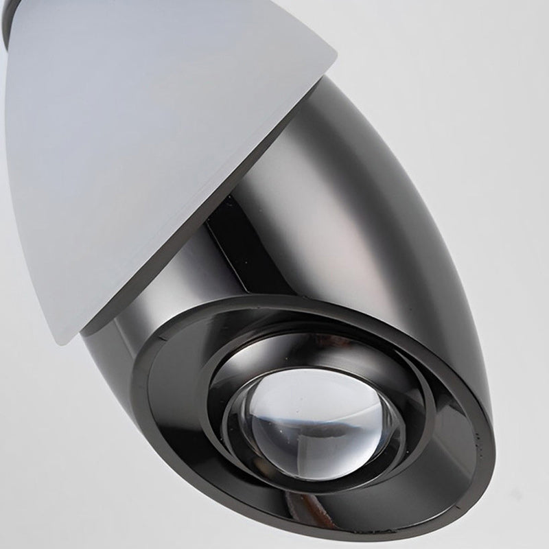 Lustre LED en acrylique et aluminium rond, minimaliste moderne et relevable, pour salon 