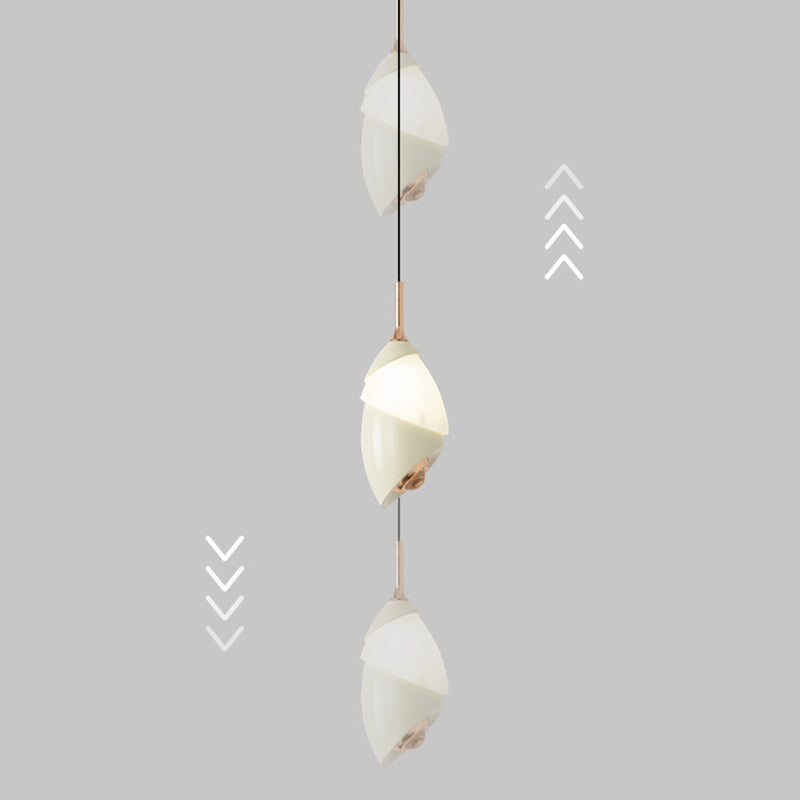 Lustre LED en acrylique et aluminium rond, minimaliste moderne et relevable, pour salon 