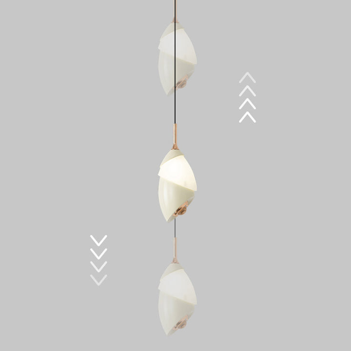 Lustre LED en acrylique et aluminium rond, minimaliste moderne et relevable, pour salon 