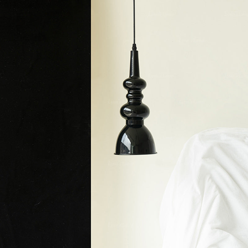 Lustre suspendu rond en fer traditionnel français à 1 lumière pour salon 