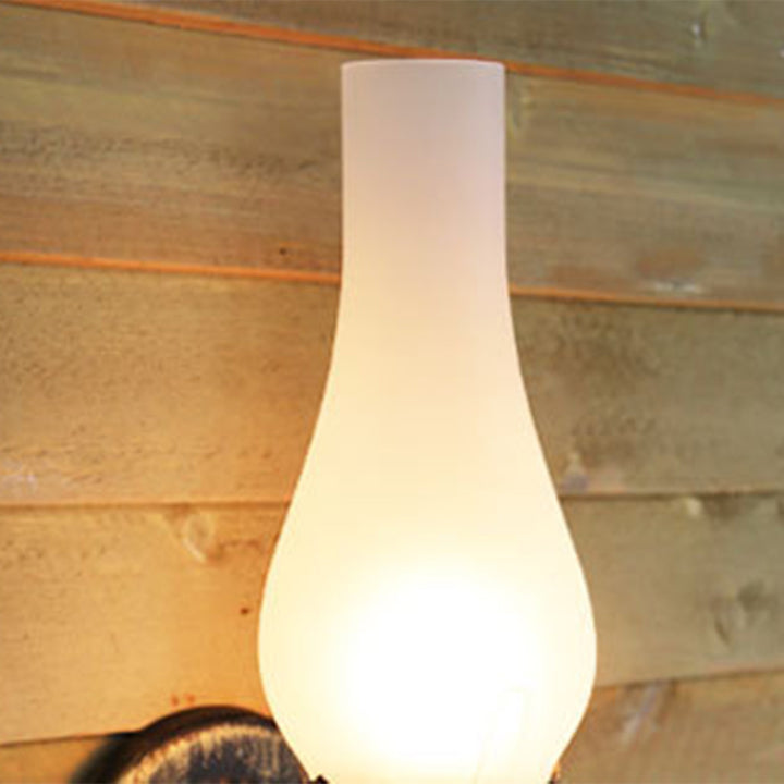 Lámpara Aplique de Pared de 1 Luz de Hierro y Vidrio Cilíndrico Redondo Vintage Tradicional para Sala de Estar 