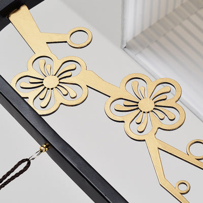 Lanterne Fleur Carrée Chinoise Traditionnelle en Tissu et Fer 1-Lumière pour Salon 