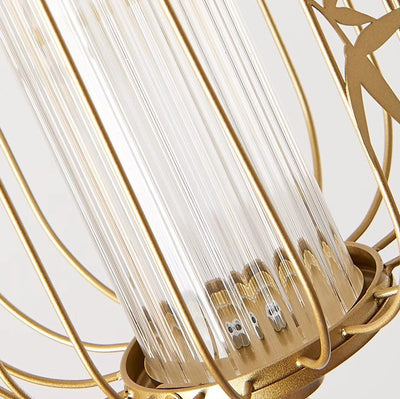 Lanterne en feuille d'érable chinoise traditionnelle en acrylique à jour en fer avec 1 lumière suspendue pour chambre 