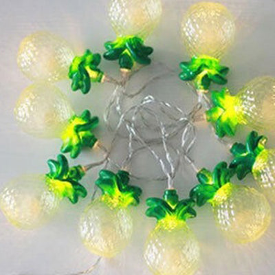 Lumière de guirlande LED en PVC à ananas petit Art Déco moderne pour salon 