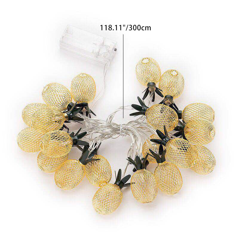 Lumière de guirlande LED en PVC à ananas petit Art Déco moderne pour salon 