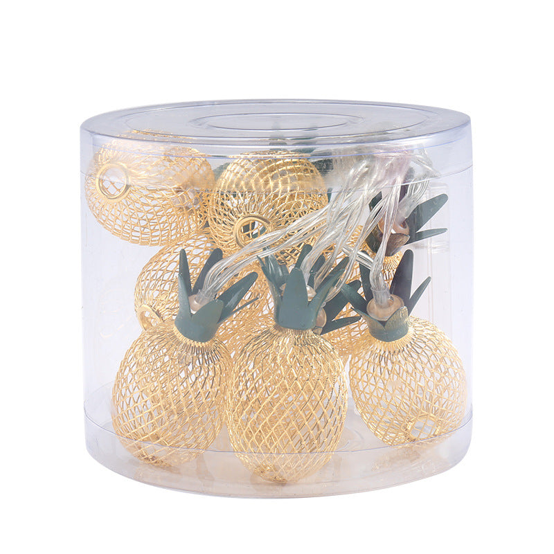 Lumière de guirlande LED en PVC à ananas petit Art Déco moderne pour salon 