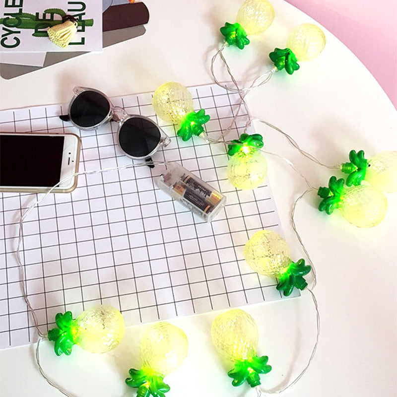 Lumière de guirlande LED en PVC à ananas petit Art Déco moderne pour salon 