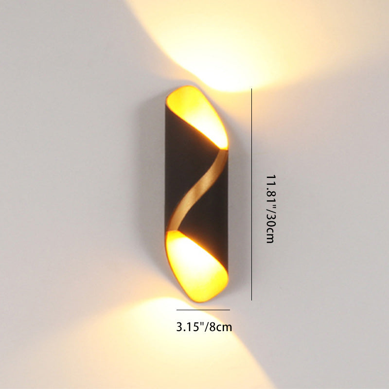 مصباح حائطي LED من الألومنيوم بتصميم منحني حديث وبسيط للكمبيوتر للاستخدام الخارجي 