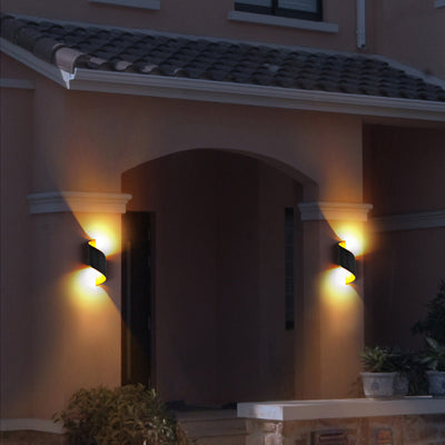 مصباح حائطي LED من الألومنيوم بتصميم منحني حديث وبسيط للكمبيوتر للاستخدام الخارجي 