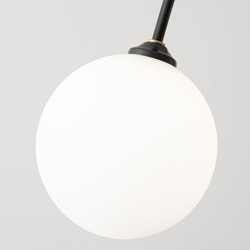 Contemporáneo Escandinavo Rama Mágica Curva de Frijol Vidrio Cobre 5-Luces Arañas Para Sala de Estar 