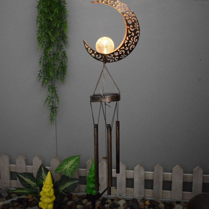 Lampe à huile nordique contemporaine, carillon éolien flamant rose, verre étanche solaire, fer, lumière LED extérieure pour jardin 