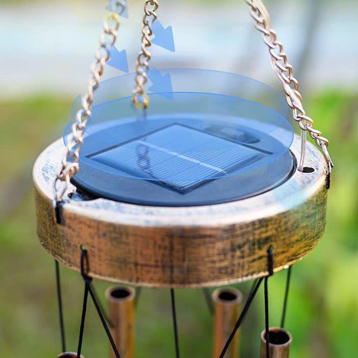 Zeitgenössische nordische Mondöllampe Windspiel Flamingo Solar wasserdichtes Glas Eisen LED Außenleuchte für Garten 