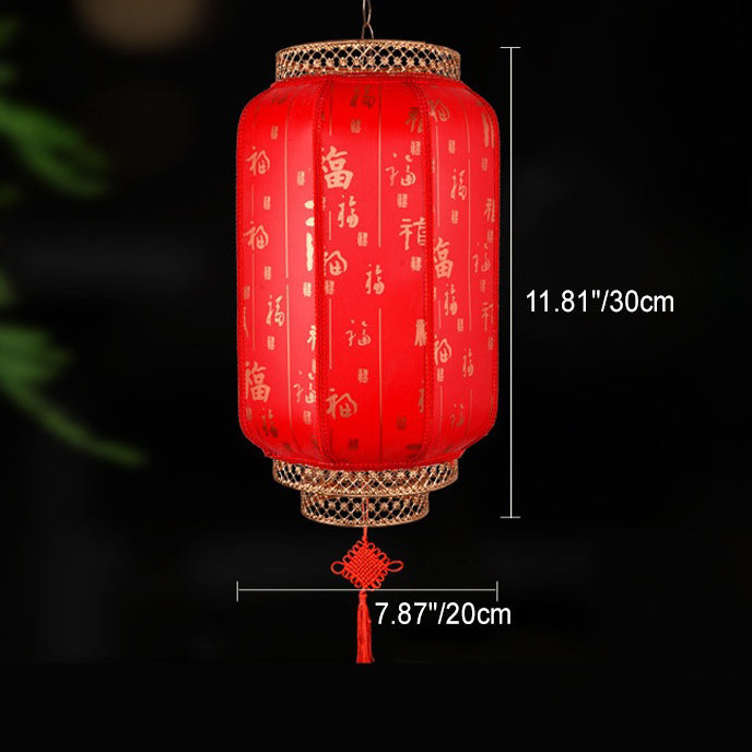Traditionelle Chinesische Laterne Solar PVC Eisen LED Anhänger Licht Außen Licht Für Outdoor Terrasse 