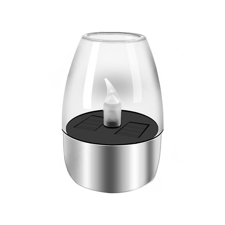 Moderne unbedeutende Kerze rundes PC-Edelstahl-LED-Außenlicht für Garten 