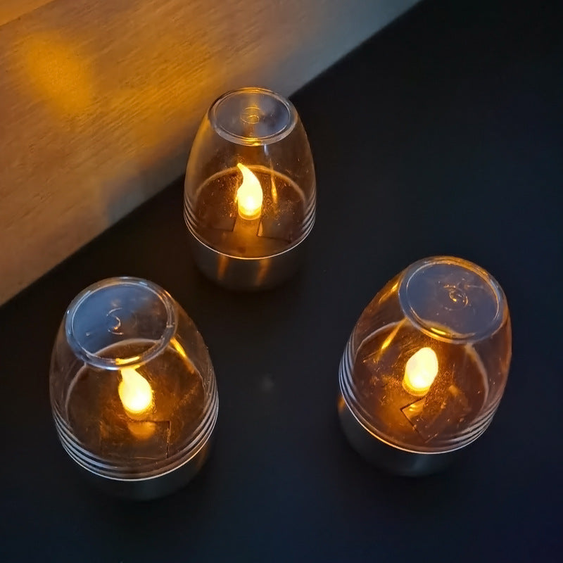 Moderne unbedeutende Kerze rundes PC-Edelstahl-LED-Außenlicht für Garten 