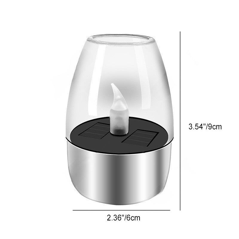 Moderne unbedeutende Kerze rundes PC-Edelstahl-LED-Außenlicht für Garten 