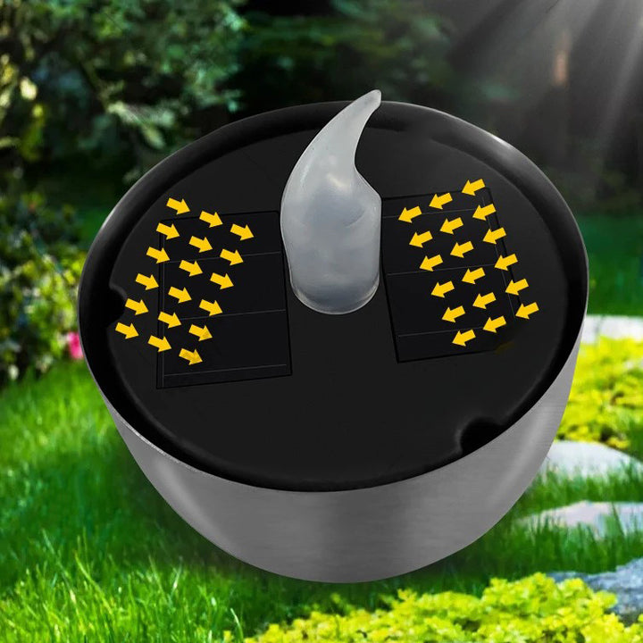 Moderne unbedeutende Kerze rundes PC-Edelstahl-LED-Außenlicht für Garten 