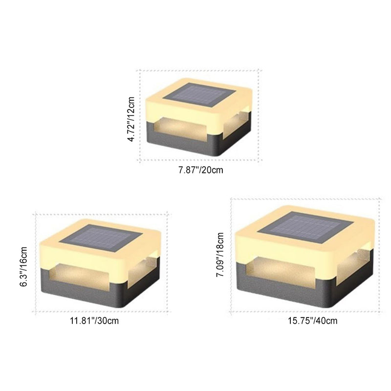 Lumière extérieure LED carrée minimaliste moderne étanche en acier inoxydable PE pour jardin 