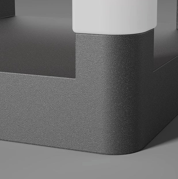 Lumière extérieure LED carrée minimaliste moderne étanche en acier inoxydable PE pour jardin 
