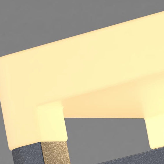 Lumière extérieure LED carrée minimaliste moderne étanche en acier inoxydable PE pour jardin 
