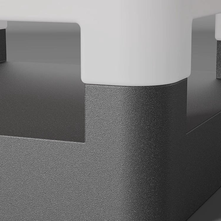 Lumière extérieure LED carrée minimaliste moderne étanche en acier inoxydable PE pour jardin 