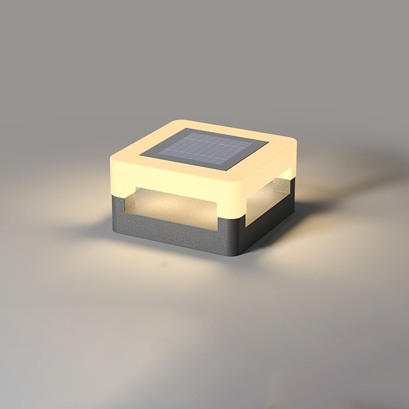 Lumière extérieure LED carrée minimaliste moderne étanche en acier inoxydable PE pour jardin 