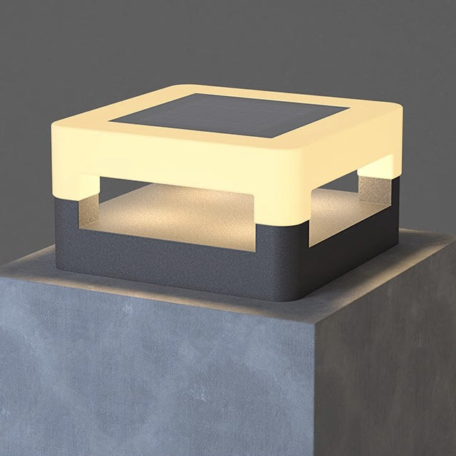 Lumière extérieure LED carrée minimaliste moderne étanche en acier inoxydable PE pour jardin 