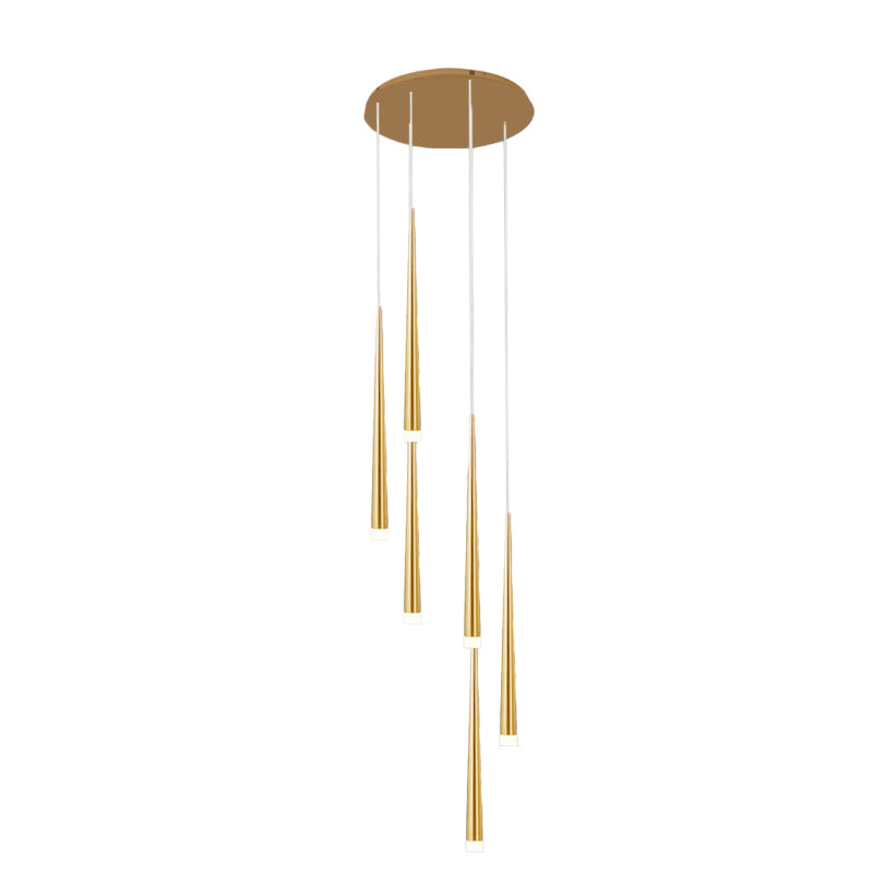 Lustres LED ronds en acrylique et fer minimalistes modernes pour salon 