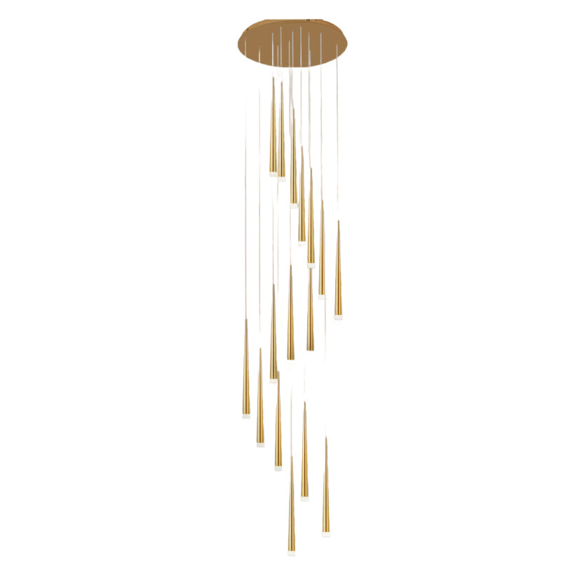 Lustres LED ronds en acrylique et fer minimalistes modernes pour salon 