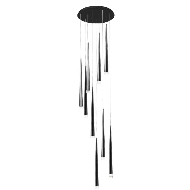 Lustres LED ronds en acrylique et fer minimalistes modernes pour salon 