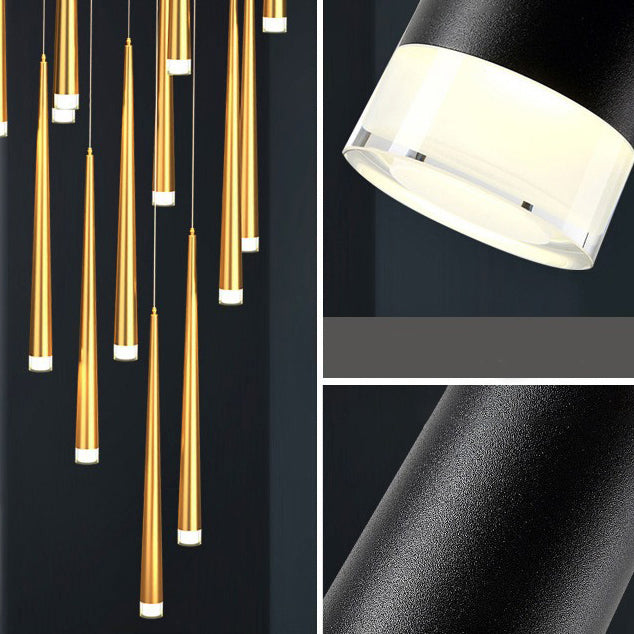 Lustres LED ronds en acrylique et fer minimalistes modernes pour salon 