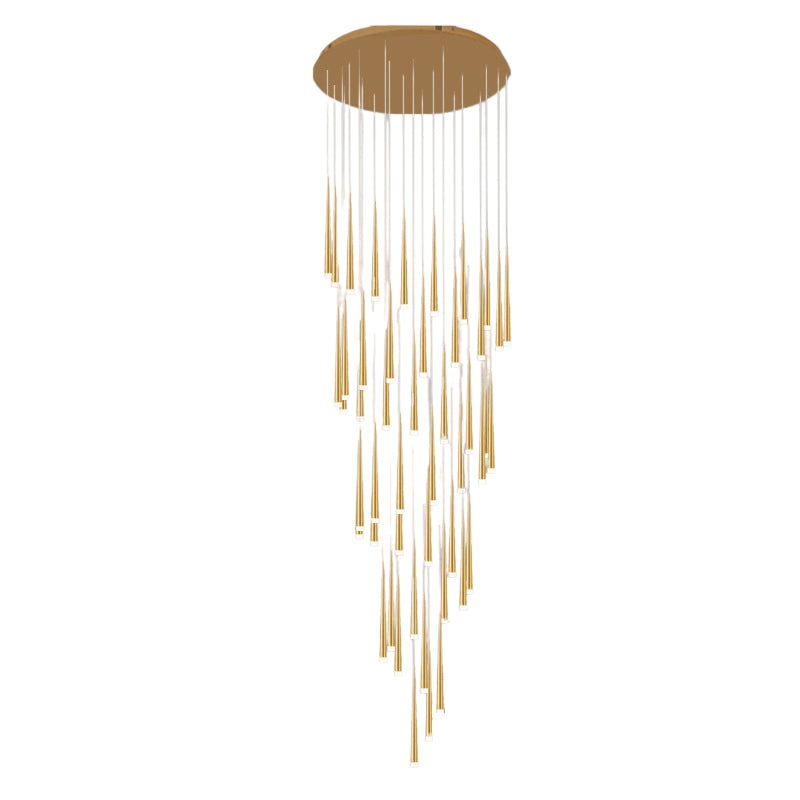Lustres LED en fer acrylique rond de branche de simplicité moderne pour salon 