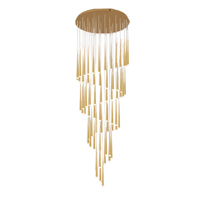 Lustres LED en fer acrylique rond de branche de simplicité moderne pour salon 