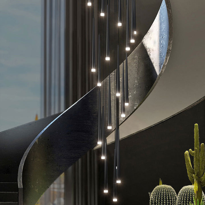 Lustres LED en fer acrylique rond de branche de simplicité moderne pour salon 