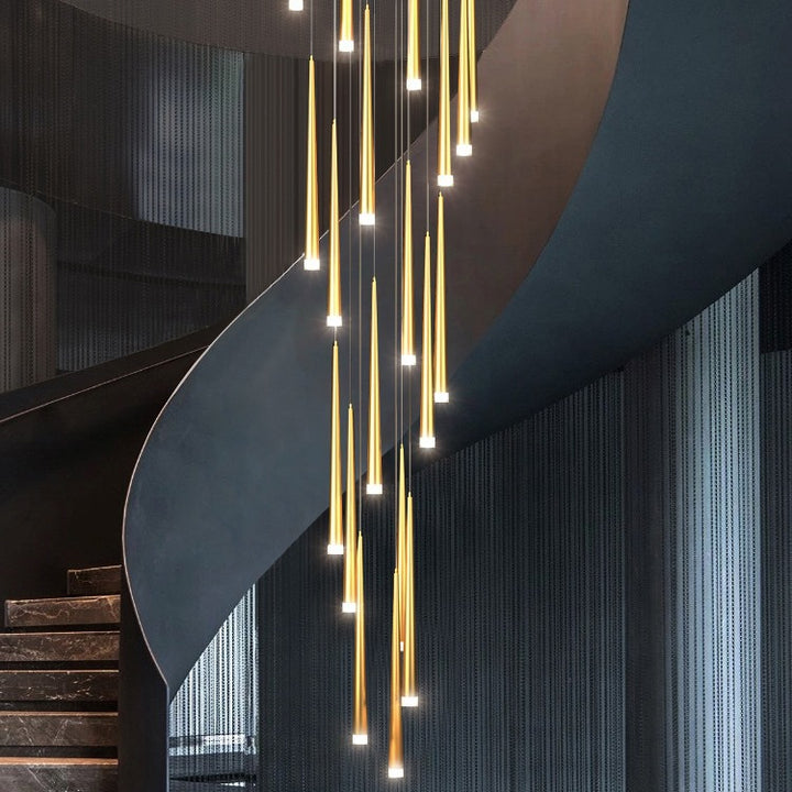 Lustres LED en fer acrylique rond de branche de simplicité moderne pour salon 