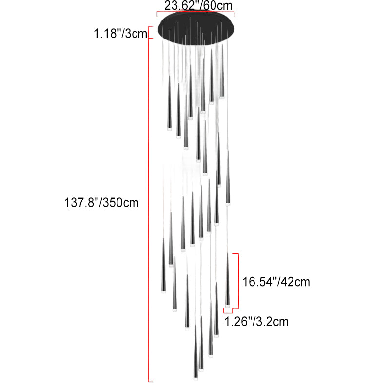 Lustres LED en fer acrylique rond de branche de simplicité moderne pour salon 