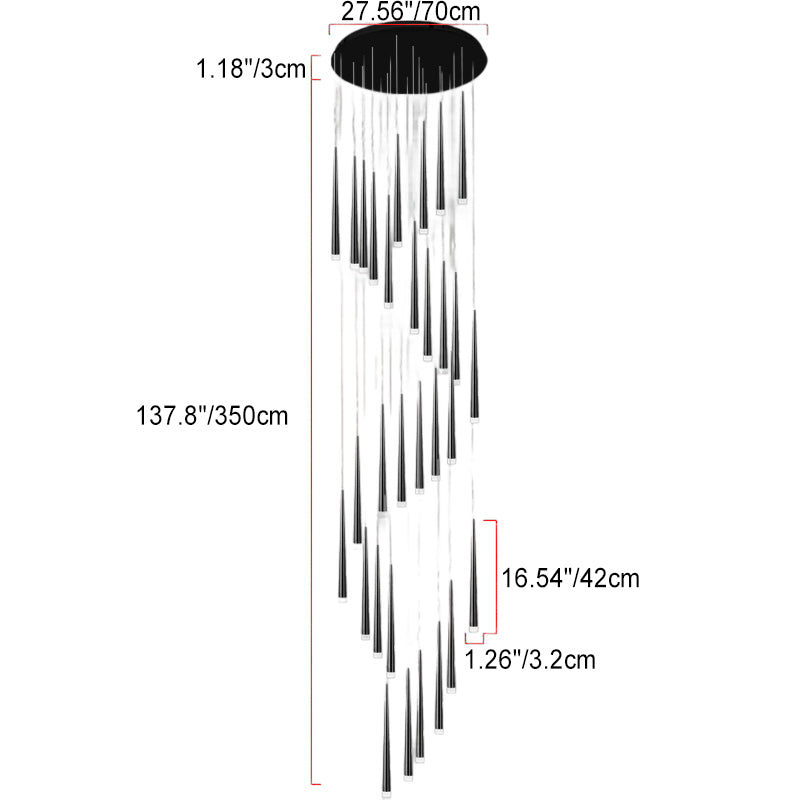 Lustres LED en fer acrylique rond de branche de simplicité moderne pour salon 