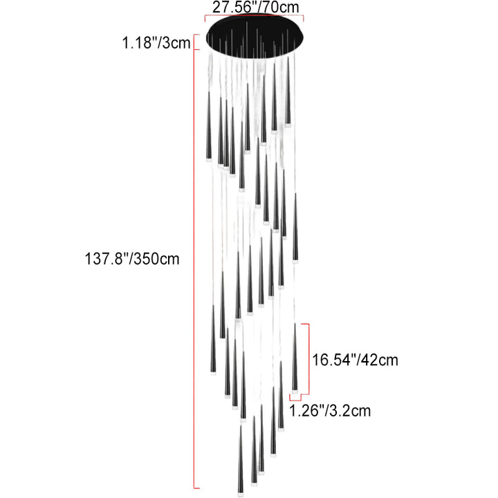 Lustres LED en fer acrylique rond de branche de simplicité moderne pour salon 