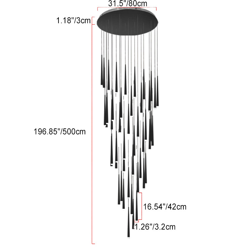 Lustres LED en fer acrylique rond de branche de simplicité moderne pour salon 