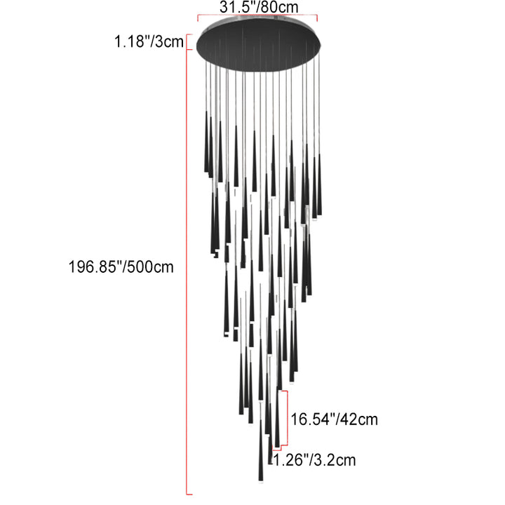 Lustres LED en fer acrylique rond de branche de simplicité moderne pour salon 