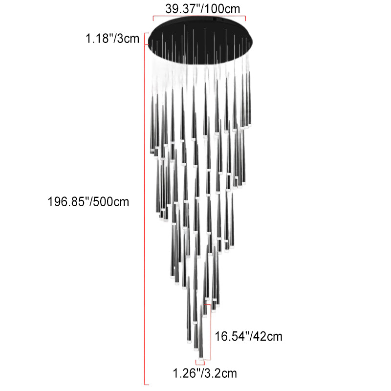 Lustres LED en fer acrylique rond de branche de simplicité moderne pour salon 