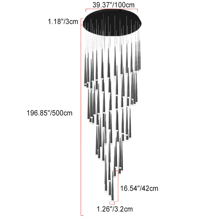 Lustres LED en fer acrylique rond de branche de simplicité moderne pour salon 