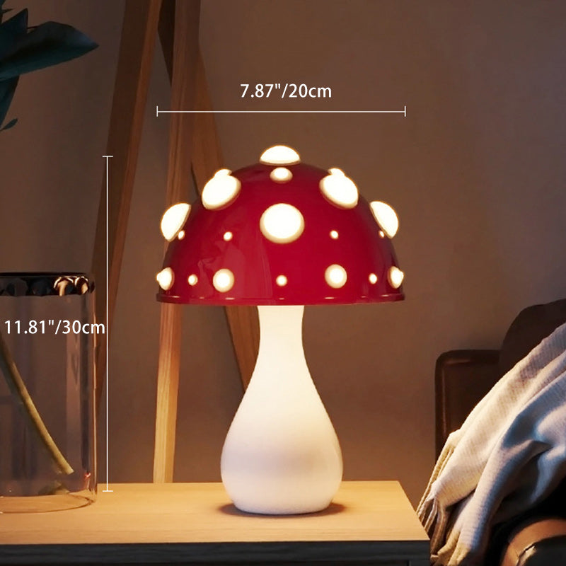 Modern Minimalist Mushroom PC Iron 1-Light Table Lamp For Living Room